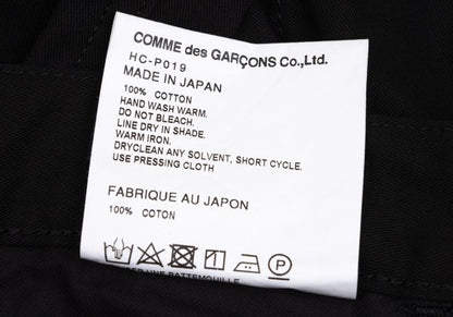 COMME des GARCONS HOMME Cotton Gabardine Pants Black Size L