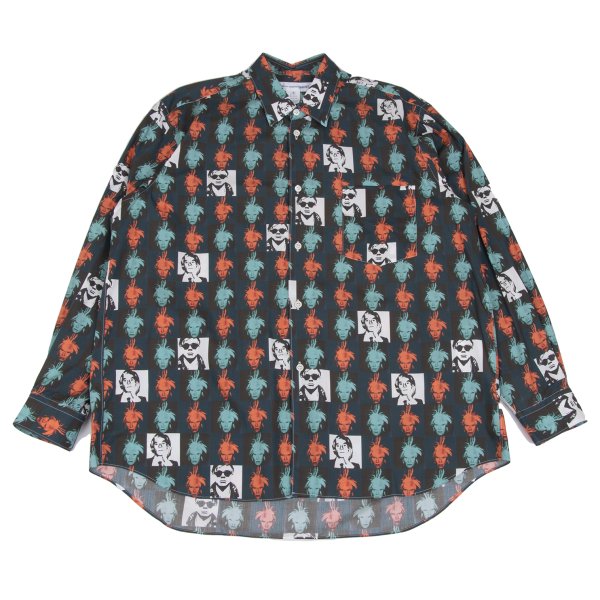 COMME des GARCONS SHIRT 24SS Andy Warhol Shirt Green Size S