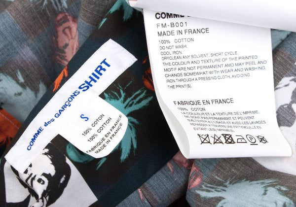 COMME des GARCONS SHIRT 24SS Andy Warhol Shirt Green Size S