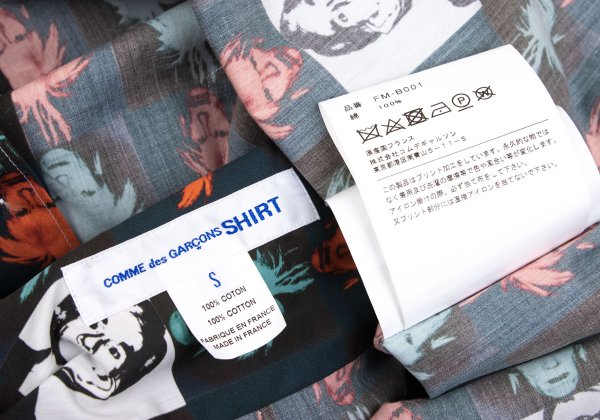 COMME des GARCONS SHIRT 24SS Andy Warhol Shirt Green Size S
