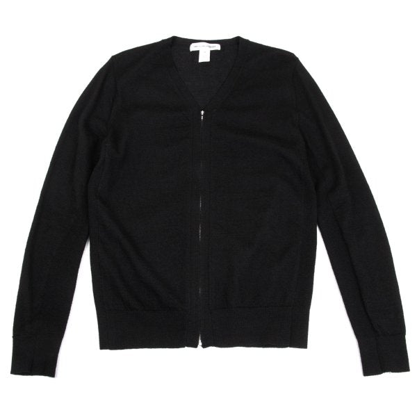 COMME des GARCONS SHIRT Wool Zip Knit Cardigan Black Size M