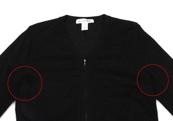 COMME des GARCONS SHIRT Wool Zip Knit Cardigan Black Size M