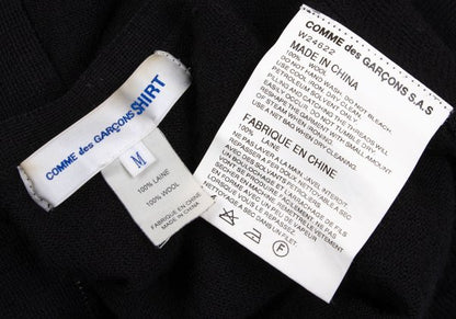 COMME des GARCONS SHIRT Wool Zip Knit Cardigan Black Size M
