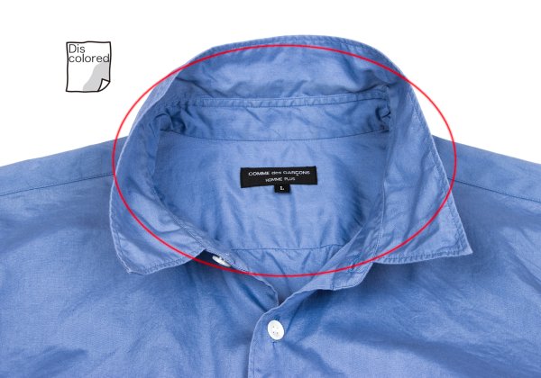 COMME des GARCONS HOMME PLUS Cotton Long Shirt Blue Size L