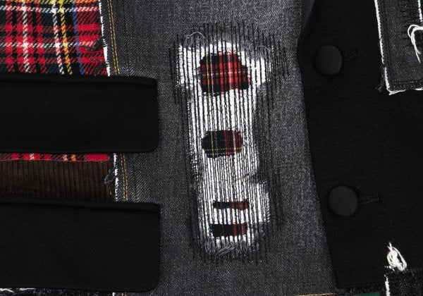 JUNYA WATANABE MAN 25SS Mixed Patchwork Blazer Black Size L