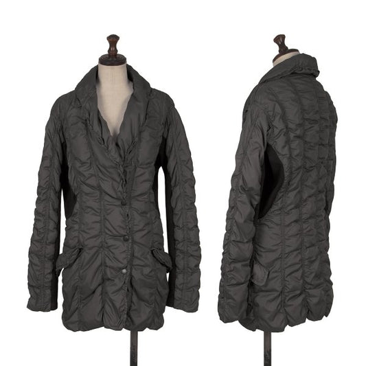 ISSEY MIYAKE Puckering Mixed Material Jacket Charcoal Size 3