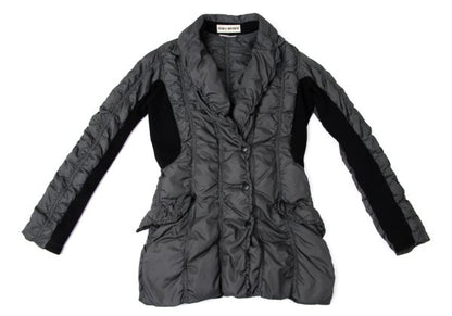 ISSEY MIYAKE Puckering Mixed Material Jacket Charcoal Size 3