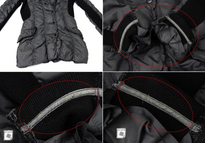 ISSEY MIYAKE Puckering Mixed Material Jacket Charcoal Size 3