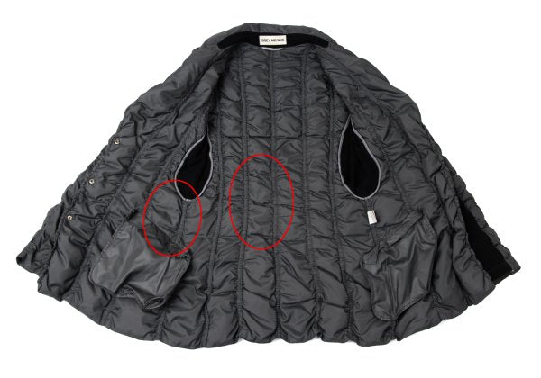 ISSEY MIYAKE Puckering Mixed Material Jacket Charcoal Size 3