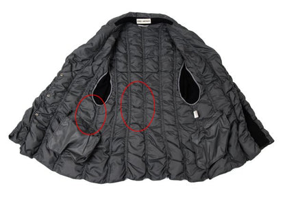 ISSEY MIYAKE Puckering Mixed Material Jacket Charcoal Size 3