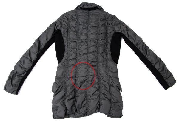 ISSEY MIYAKE Puckering Mixed Material Jacket Charcoal Size 3