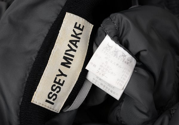ISSEY MIYAKE Puckering Mixed Material Jacket Charcoal Size 3