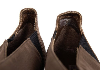 ISSEY MIYAKE Brown Asymmetric Tuck Toe Pumps Size 24.5CM