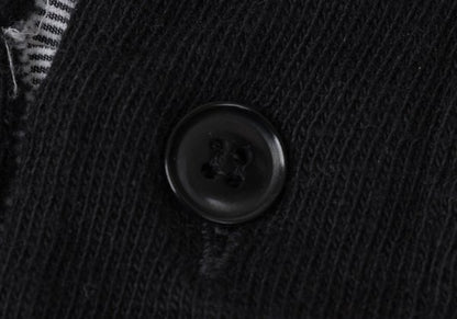 Y's Cotton Cut-Off Raglan Sleeve Cardigan Black Size 2
