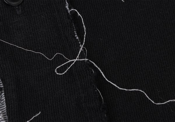 Y's Cotton Cut-Off Raglan Sleeve Cardigan Black Size 2