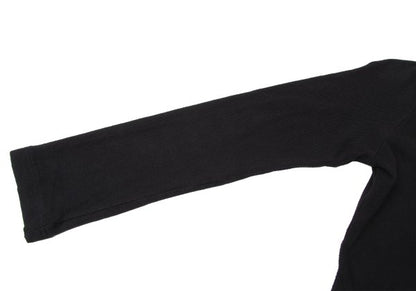 Y's Cotton Cut-Off Raglan Sleeve Cardigan Black Size 2