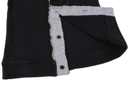 Y's Cotton Cut-Off Raglan Sleeve Cardigan Black Size 2