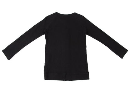 Y's Cotton Cut-Off Raglan Sleeve Cardigan Black Size 2