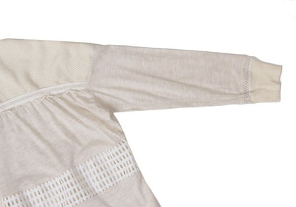 gomme Mixed Panel Design T-Shirt Off-White Size M
