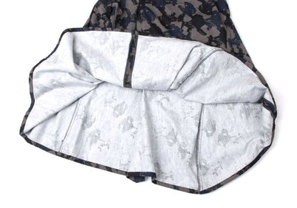 gomme Cotton Airplane Print Asymmetrical Skirt Gray Size S
