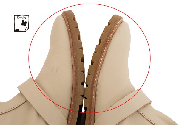zucca Double Belt Leather Engineer Boots Beige Size 23.5CM