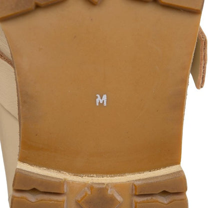 zucca Double Belt Leather Engineer Boots Beige Size 23.5CM