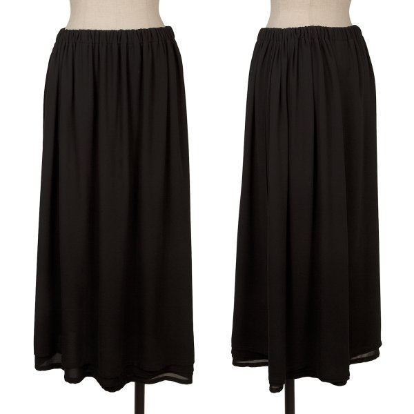 COMME des GARCONS Layered Polyester Skirt Black Size M