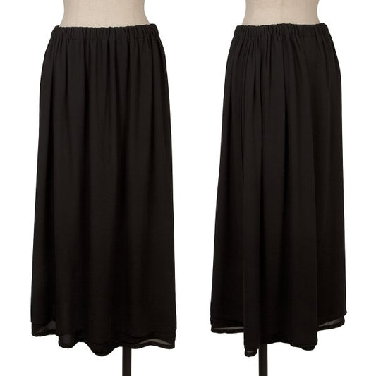 COMME des GARCONS Layered Polyester Skirt Black Size M
