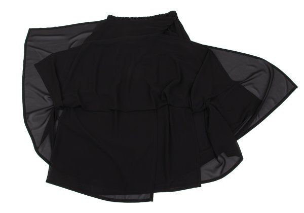 COMME des GARCONS Layered Polyester Skirt Black Size M