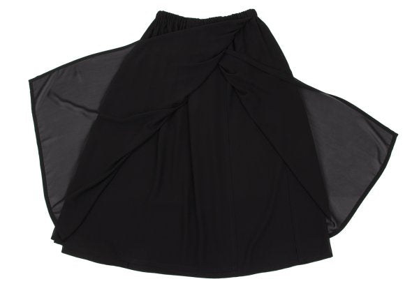 COMME des GARCONS Layered Polyester Skirt Black Size M