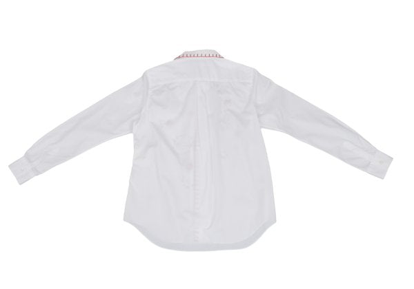 COMME des GARCONS Cotton Round Collar Shirt White Red Size M