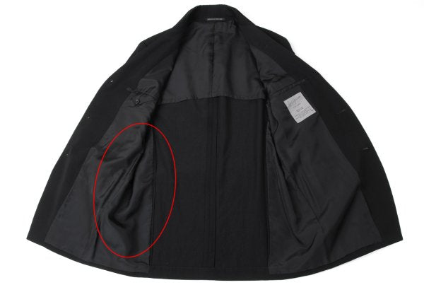 Yohji Yamamoto POUR HOMME Wool Design Jacket Black Size M