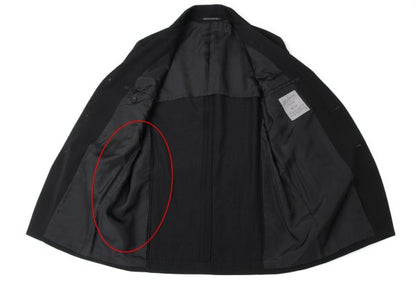 Yohji Yamamoto POUR HOMME Wool Design Jacket Black Size M