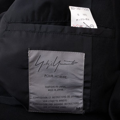 Yohji Yamamoto POUR HOMME Wool Design Jacket Black Size M