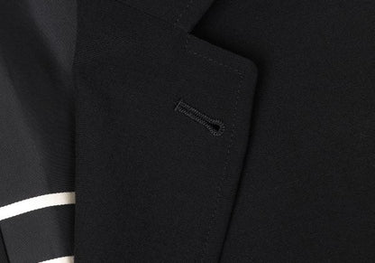 Jean Paul GAULTIER HOMME Wool Stripe Jacket Black Size 50