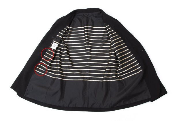 Jean Paul GAULTIER HOMME Wool Stripe Jacket Black Size 50