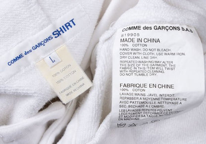 COMME des GARCONS SHIRT Cotton Sweat Jacket White Size L