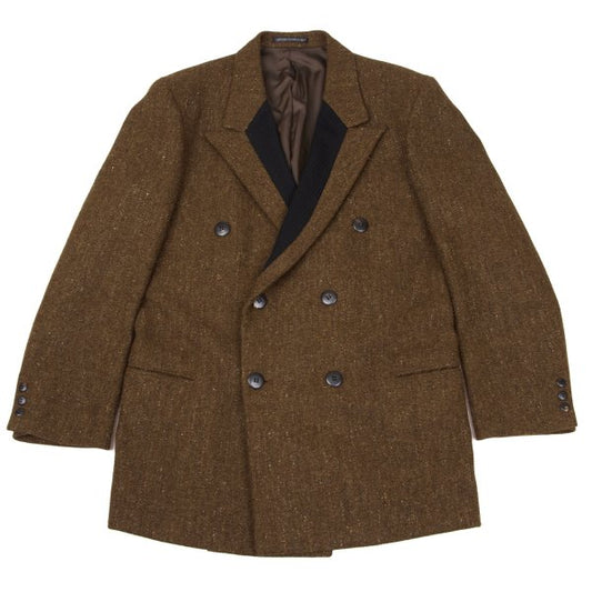 Yohji Yamamoto POUR HOMME Wool Stripe Jacket Brown Size M