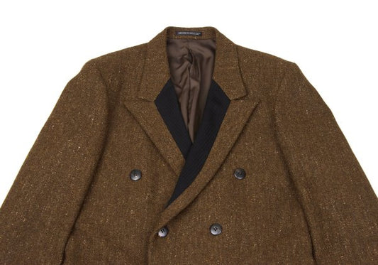 Yohji Yamamoto POUR HOMME Wool Stripe Jacket Brown Size M