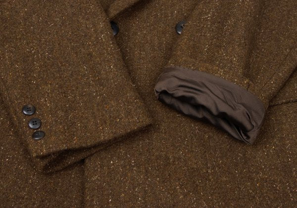 Yohji Yamamoto POUR HOMME Wool Stripe Jacket Brown Size M