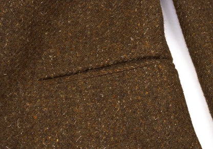 Yohji Yamamoto POUR HOMME Wool Stripe Jacket Brown Size M