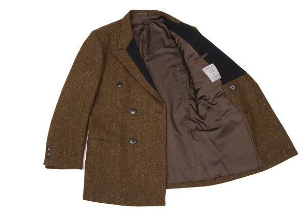 Yohji Yamamoto POUR HOMME Wool Stripe Jacket Brown Size M