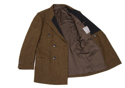 Yohji Yamamoto POUR HOMME Wool Stripe Jacket Brown Size M