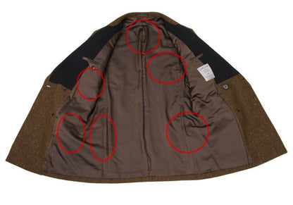 Yohji Yamamoto POUR HOMME Wool Stripe Jacket Brown Size M