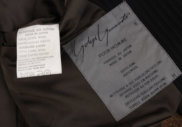 Yohji Yamamoto POUR HOMME Wool Stripe Jacket Brown Size M