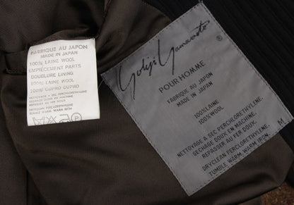 Yohji Yamamoto POUR HOMME Wool Stripe Jacket Brown Size M