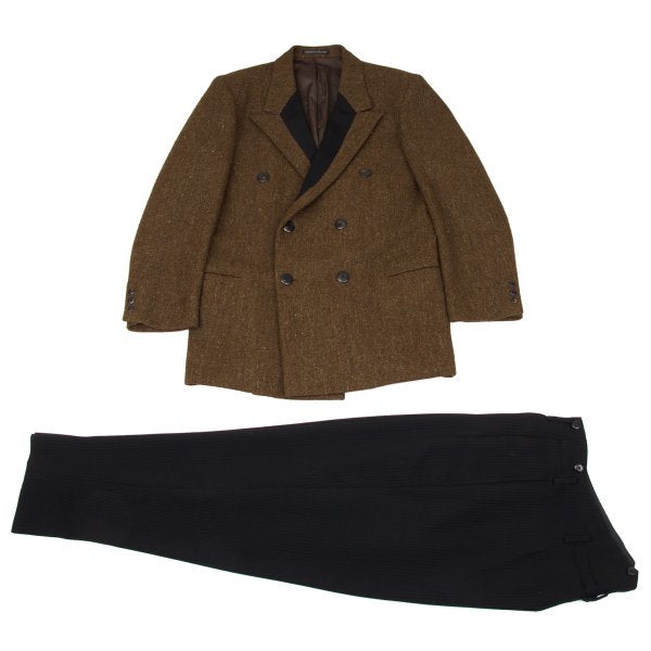 Yohji Yamamoto POUR HOMME 80s Wool Stripe Brown Black Size M