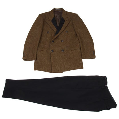 Yohji Yamamoto POUR HOMME 80s Wool Stripe Brown Black Size M