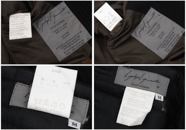 Yohji Yamamoto POUR HOMME 80s Wool Stripe Brown Black Size M