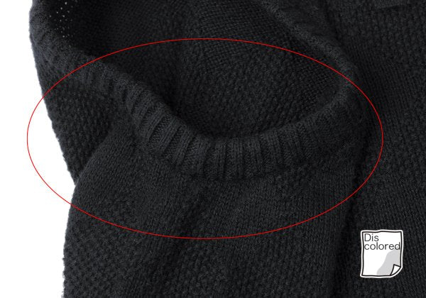 Y's for men Diamond Weave Sleeveless Hoodie Black Size 3